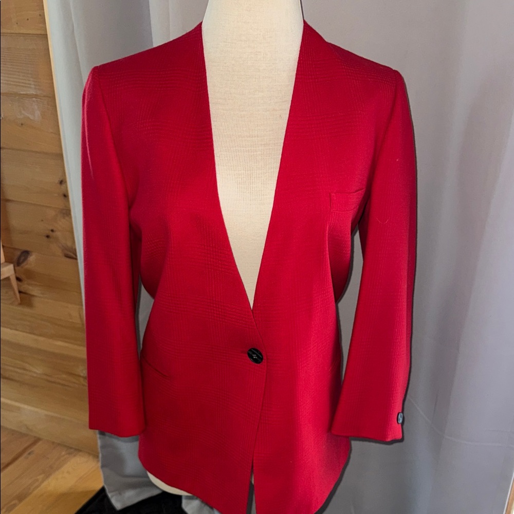 Chic Red Women's Blazer